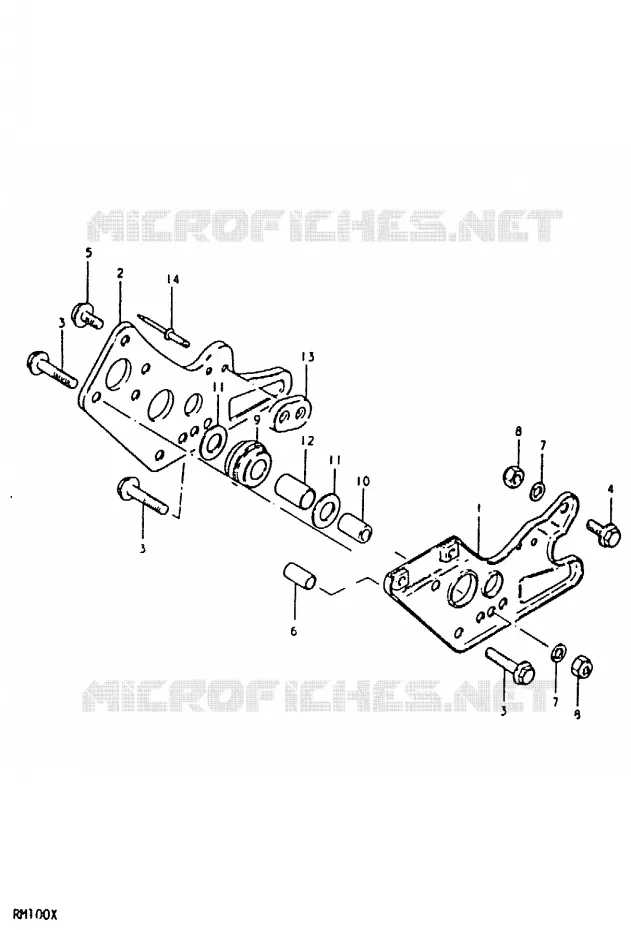 GUIDE CHAINE (RM100T) Suzuki MOTO 100 RM 1992  RM100N(N/T/X)