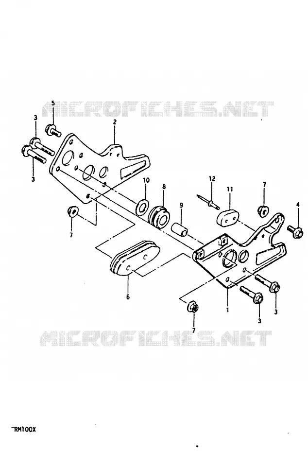 GUIDE CHAINE (RM100X) Suzuki MOTO 100 RM 1992  RM100N(N/T/X)