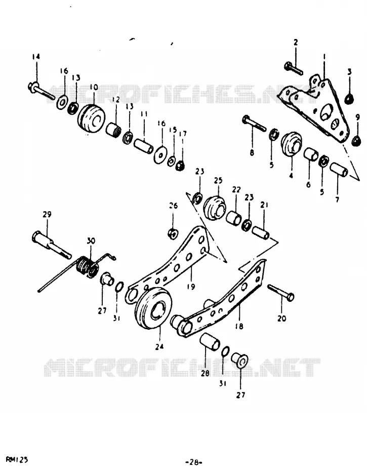 GUIDE CHAINE (RM125N) Suzuki MOTO 125 RM 1980  RM125T