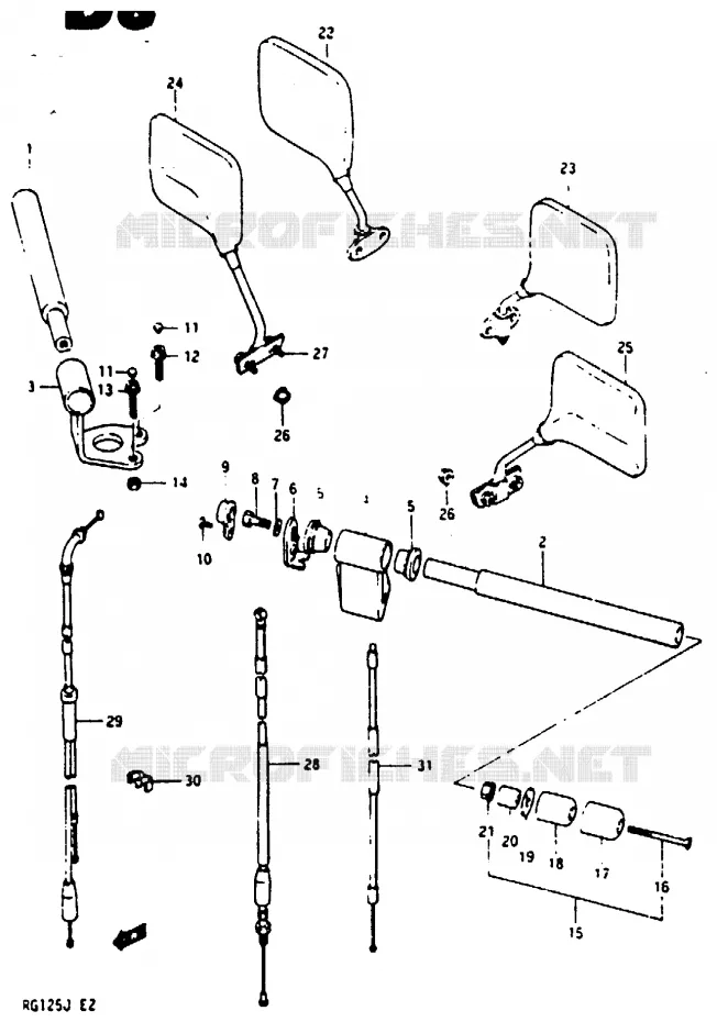 GUIDON Suzuki MOTO 125 RG 1988  RG125AJ(G/H/J)