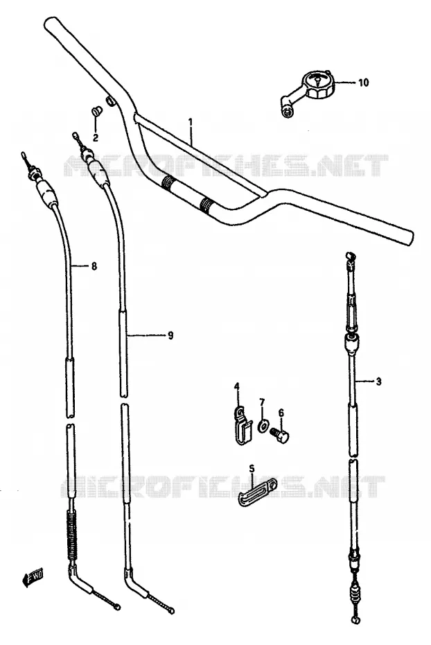 GUIDON Suzuki MOTO 125 RM 1987  RM125H(G/H/J)