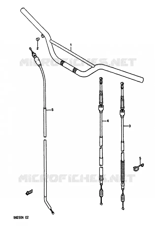 GUIDON Suzuki MOTO 250 RM 1989  RM250K(K/L/M/N)