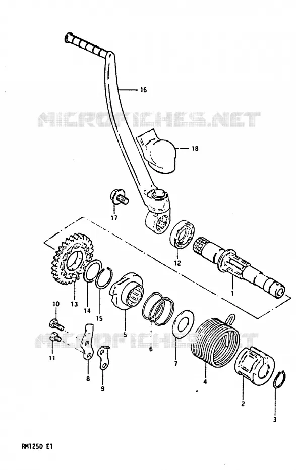 KICK Suzuki MOTO 125 RM 1983  RM125D