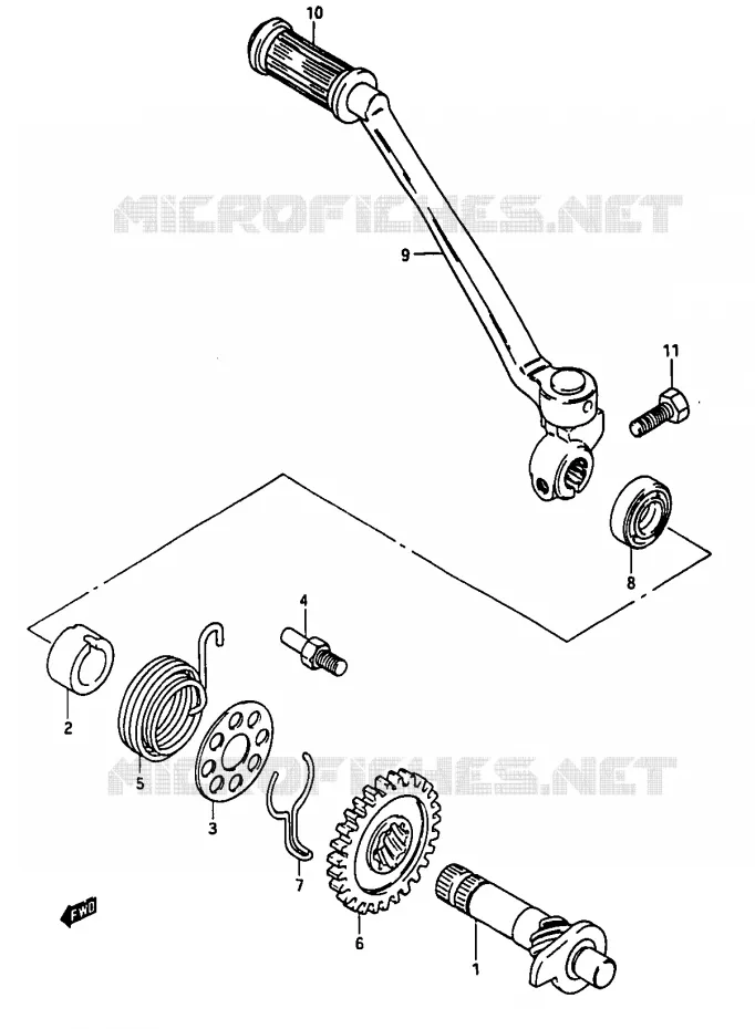 KICK Suzuki MOTO 50 RG 1985  RG50F(D/E/F/1/G/J/K)