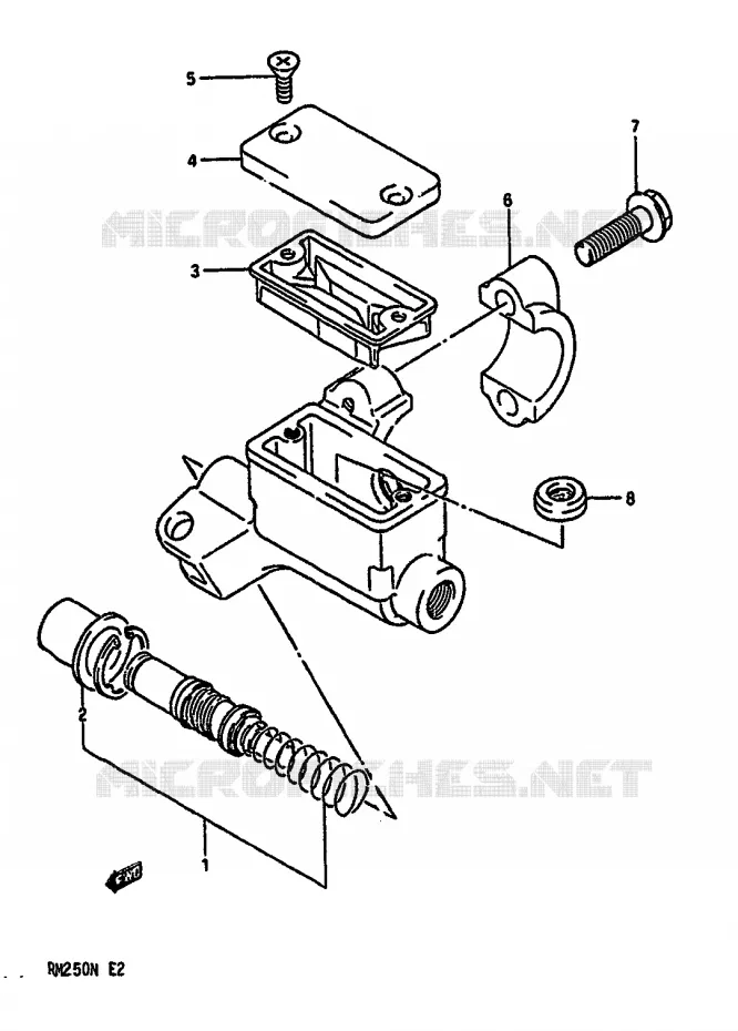 MAITRE CYLINDRE AVANT (MODELE K/L/M) Suzuki MOTO 250 RM 1991  RM250M(K/L/M/N)