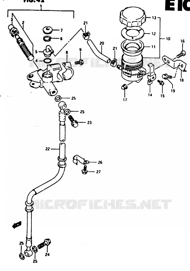MAITRE CYLINDRE AVANT Suzuki MOTO 125 RG 1994  RG125FR(N/P/R)