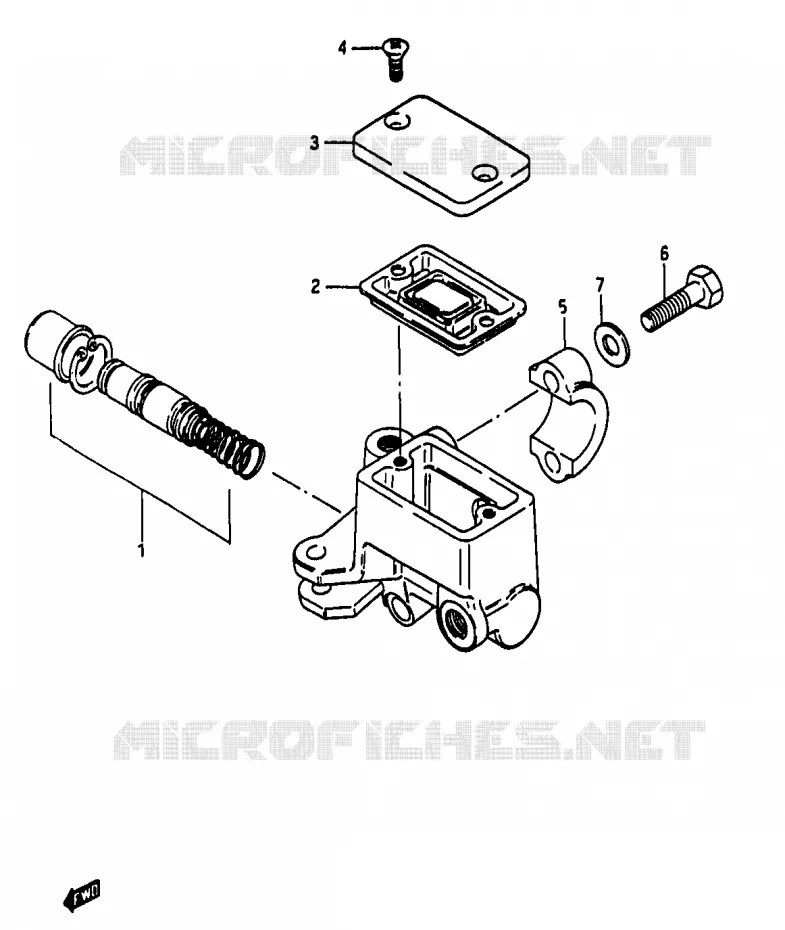 MAITRE CYLINDRE AVANT Suzuki MOTO 50 RG 1989  RG50K(D/E/F/1/G/J/K)