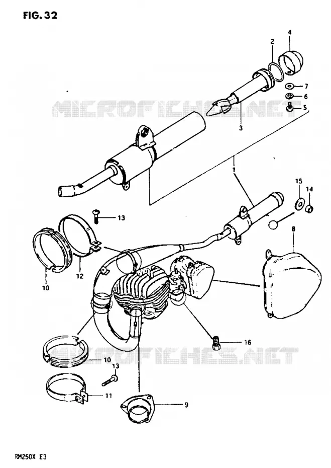 OPTIONS (OFF ROAD SOUND KIT) Suzuki MOTO 250 RM 1981  RM250X