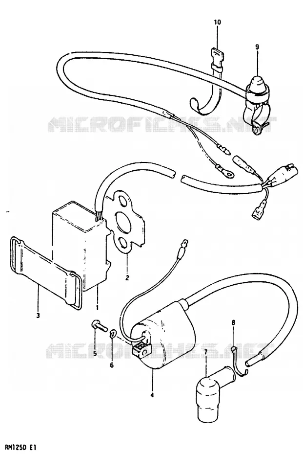 PARTIE ELECTRIQUE Suzuki MOTO 125 RM 1983  RM125D