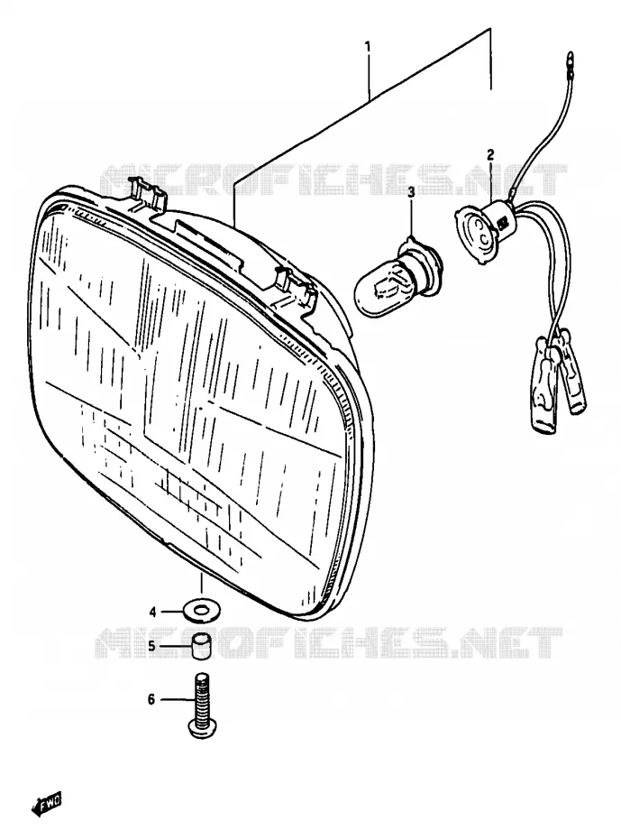 PHARE Suzuki MOTO 50 RG 1983  RG50WD(D/E/F/1/G/J/K)