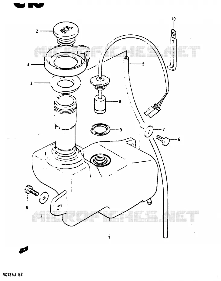 RESERVOIR D'HUILE Suzuki MOTO 125 RG 1986  RG125UCG(G/H/J)