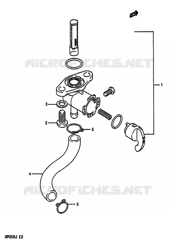 ROBINET D'ESSENCE Suzuki MOTO 250 RM 1988  RM250J