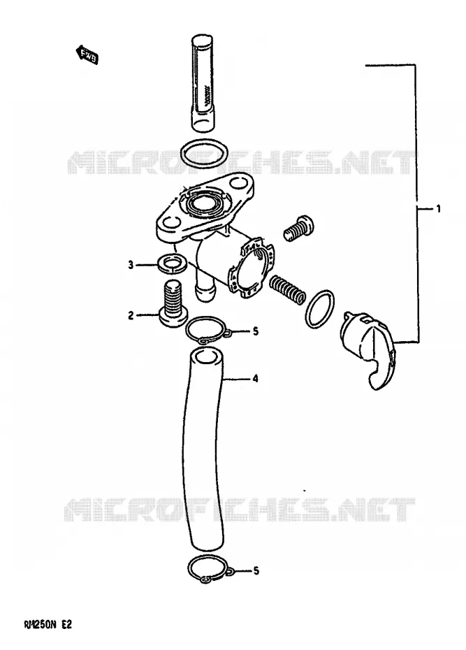 ROBINET D'ESSENCE Suzuki MOTO 250 RM 1990  RM250L(K/L/M/N)