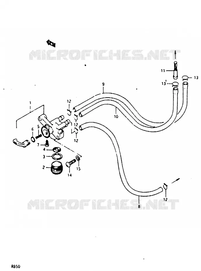 ROBINET D'ESSENCE Suzuki MOTO 50 Autres-modeles 1987  RB50H