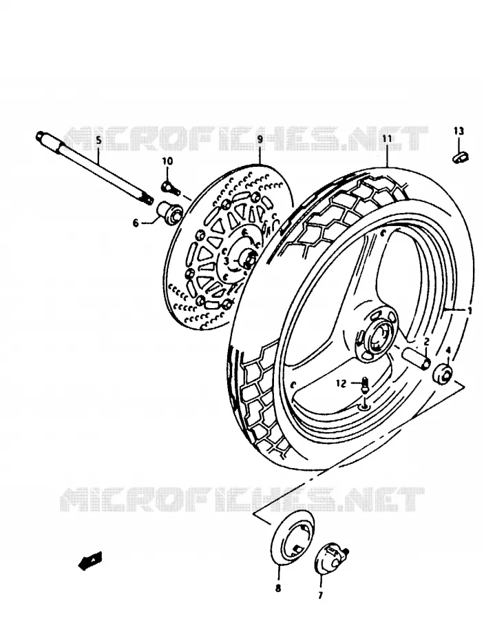 ROUE AVANT Suzuki MOTO 125 RG 1993  RG125FP(N/P/R)