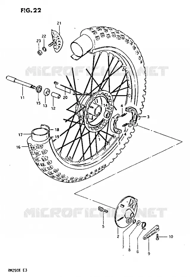 ROUE AVANT Suzuki MOTO 250 RM 1981  RM250X