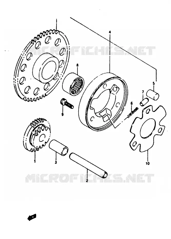ROUE LIBRE DE DEMARREUR Suzuki MOTO 125 RG 1992  RG125FUN(N/P/R)