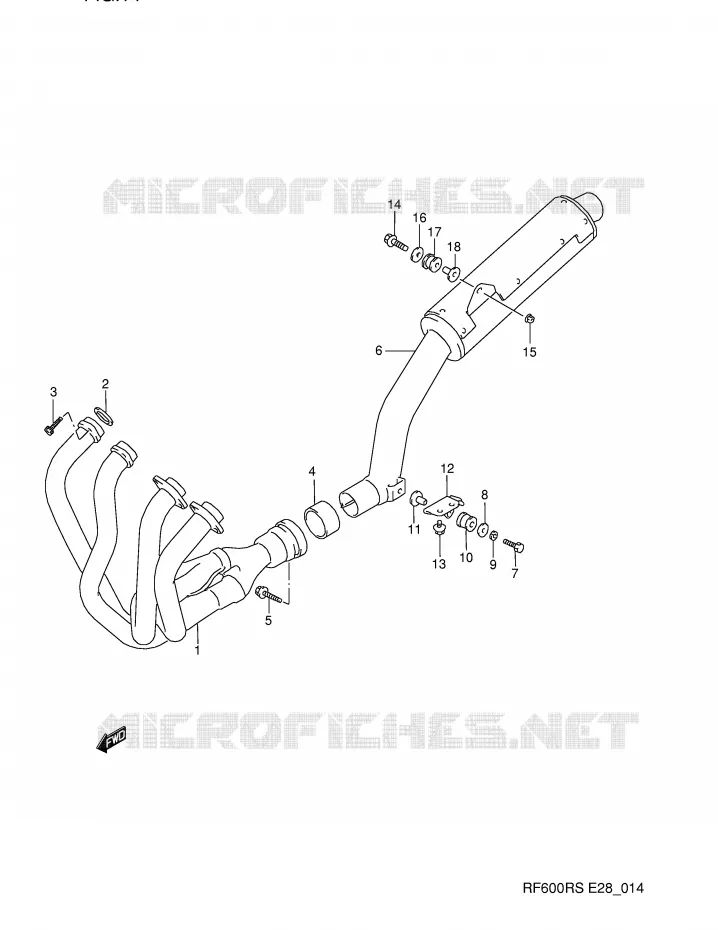 SILENCIEUX (MODELE P/R) Suzuki MOTO 600 RF 1993  RF600RP(E28)