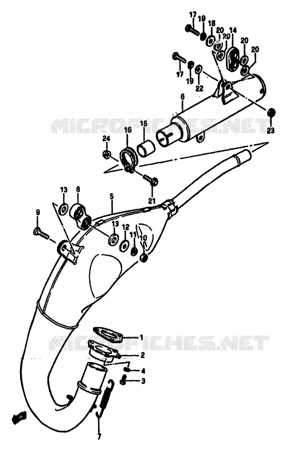 SILENCIEUX Suzuki MOTO 125 RM 1984  RM125E(E/F)