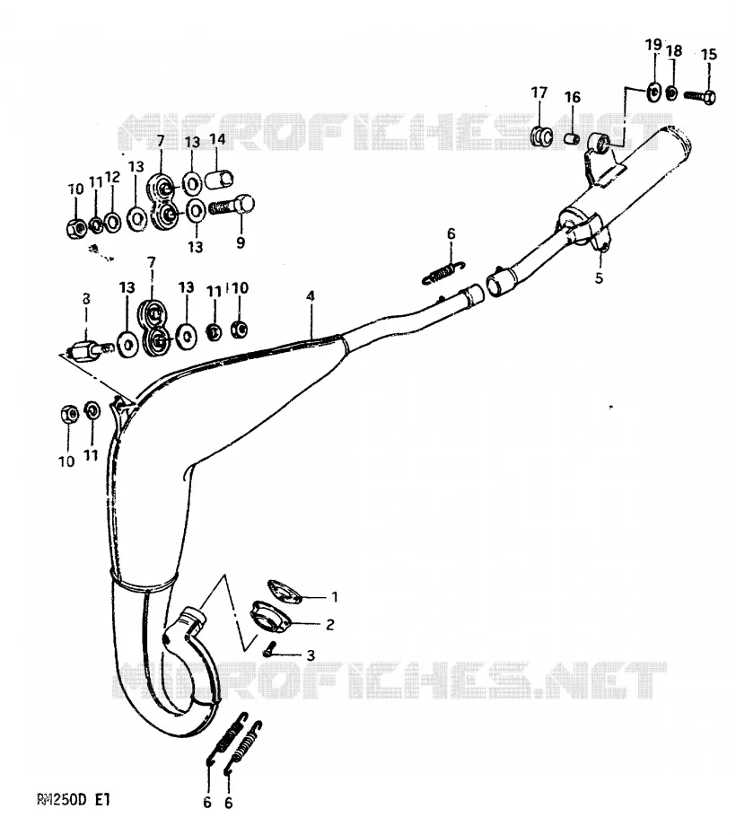 SILENCIEUX Suzuki MOTO 250 RM 1982  RM250Z(Z/D)