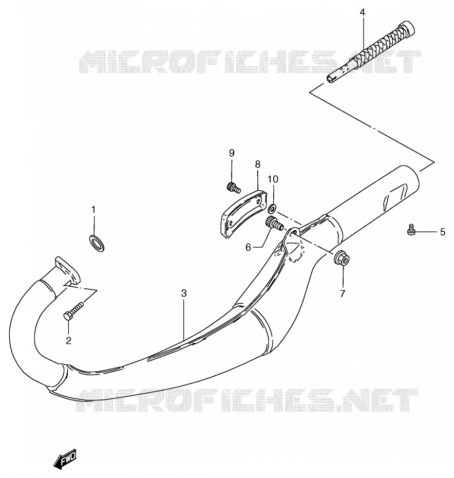 SILENCIEUX Suzuki MOTO 50 RG 1994  RG50R(E6)