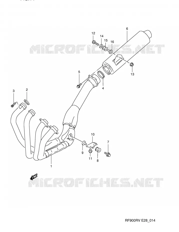 SILENCIEUX Suzuki MOTO 900 RF 1994  RF900RR(E28)