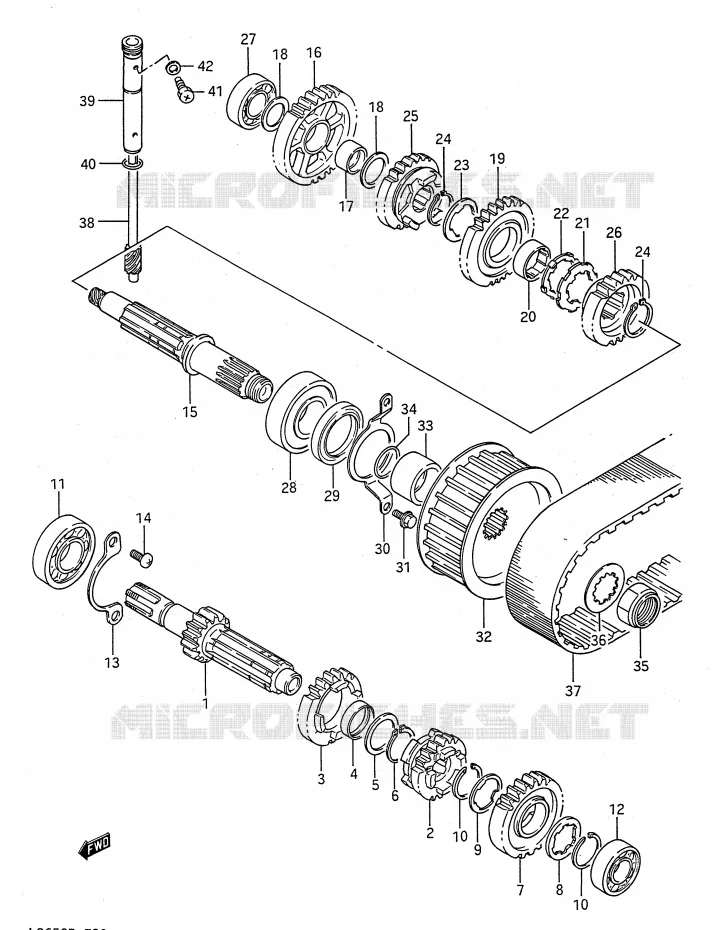 TRANSMISSION Suzuki MOTO 650 BOULEVARD 1990  LS650PL(E28)