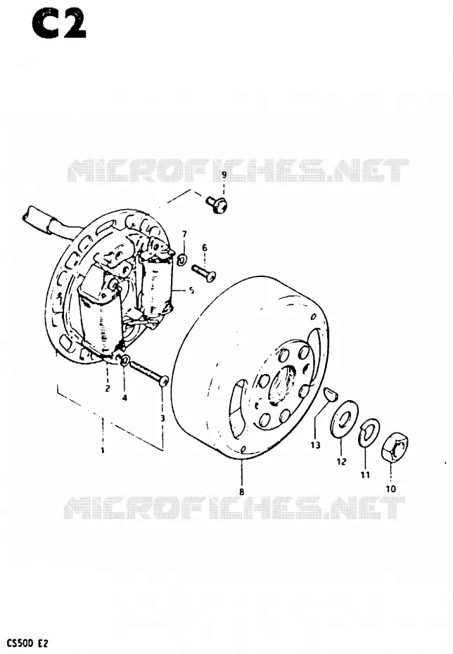 ALLUMAGE ROTOR - STATOR (CS50DZ, CS50DD, CS50GD) Suzuki SCOOTER 50 CS 1983  CS50DD(Z/D)