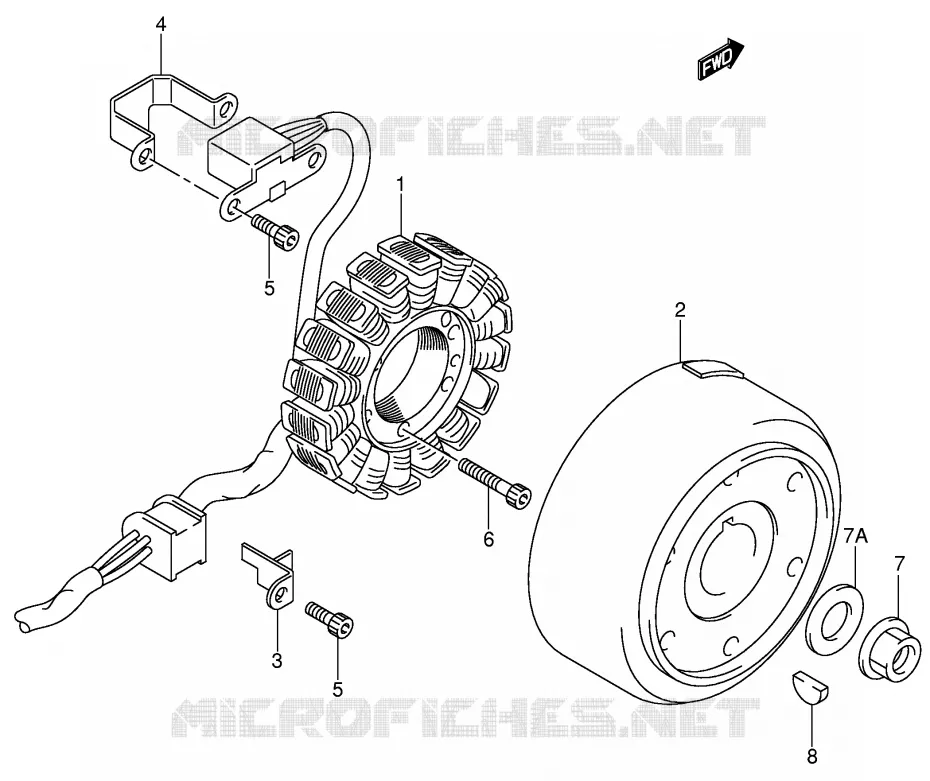 ALLUMAGE ROTOR - STATOR Suzuki MOTO 400 DR-Z 2002  DR-Z400SK2(E3/E28)
