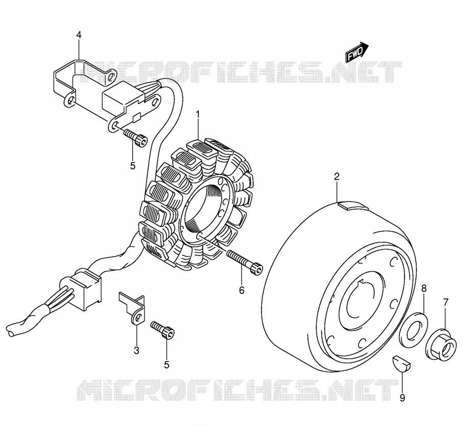 ALLUMAGE ROTOR - STATOR Suzuki MOTO 400 DR-Z 2005  DR-Z400SK5(E2)