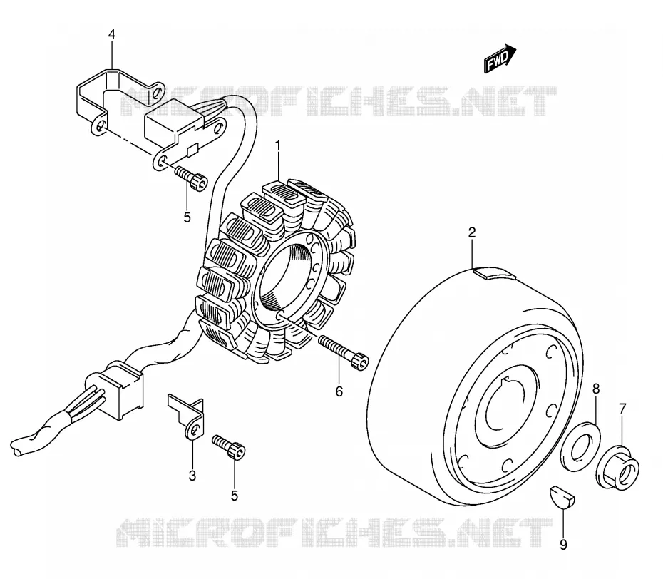 ALLUMAGE ROTOR - STATOR Suzuki MOTO 400 DR-Z 2006  DR-Z400EK6(E3/E28)