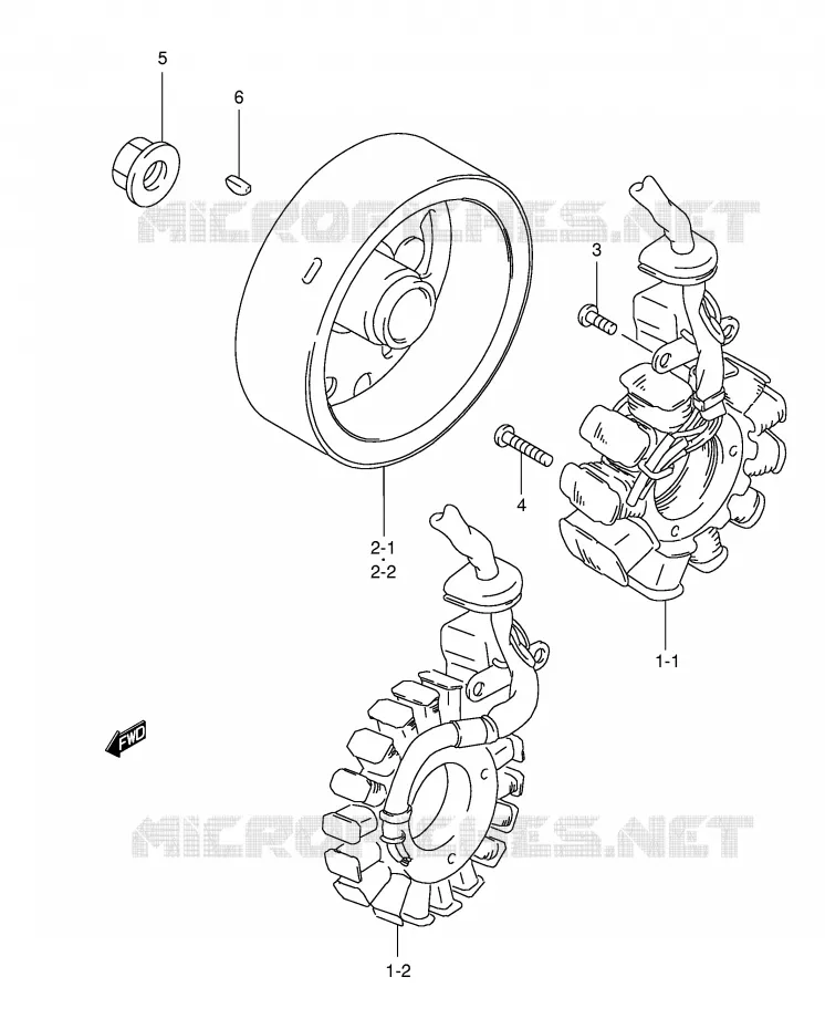 ALLUMAGE ROTOR - STATOR Suzuki SCOOTER 125 BURGMAN 2000  AN125UY(E2)