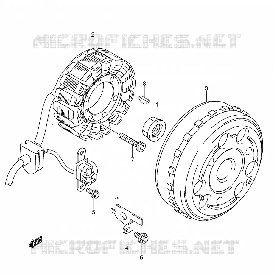 ALLUMAGE ROTOR - STATOR Suzuki SCOOTER 250 BURGMAN 2004  AN250K4(E2)