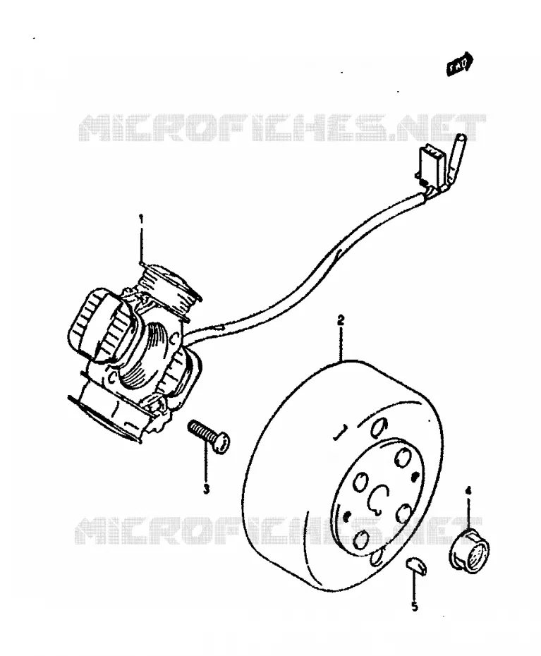 ALLUMAGE ROTOR - STATOR Suzuki SCOOTER 50 ADDRESS 1994  AH50R(N/R)