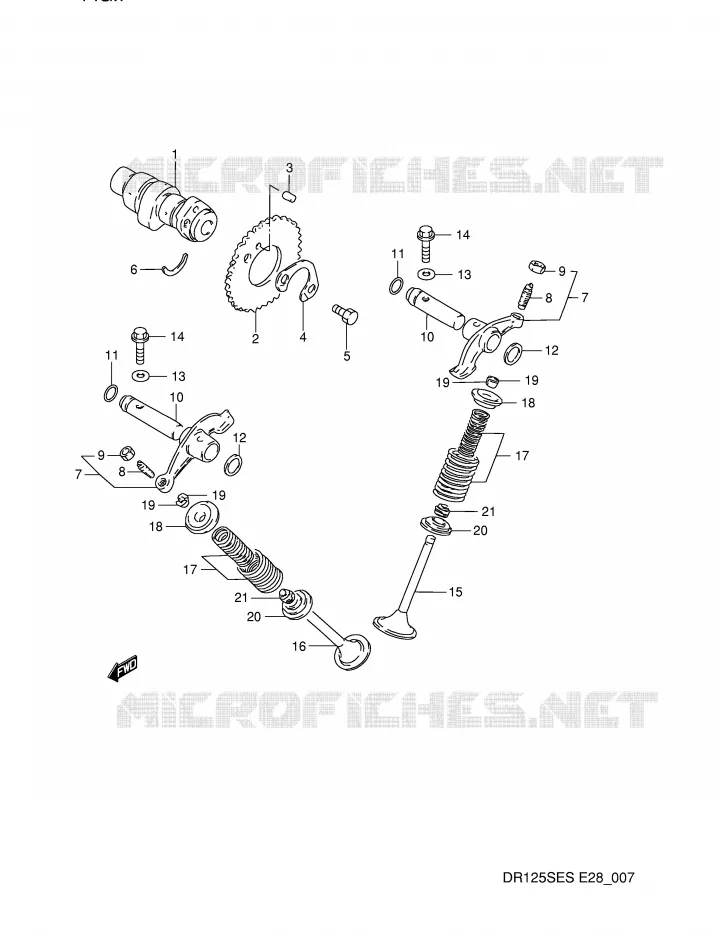 ARBRE A CAMES - SOUPAPES Suzuki MOTO 125 DR 1994  DR125SER(E28)