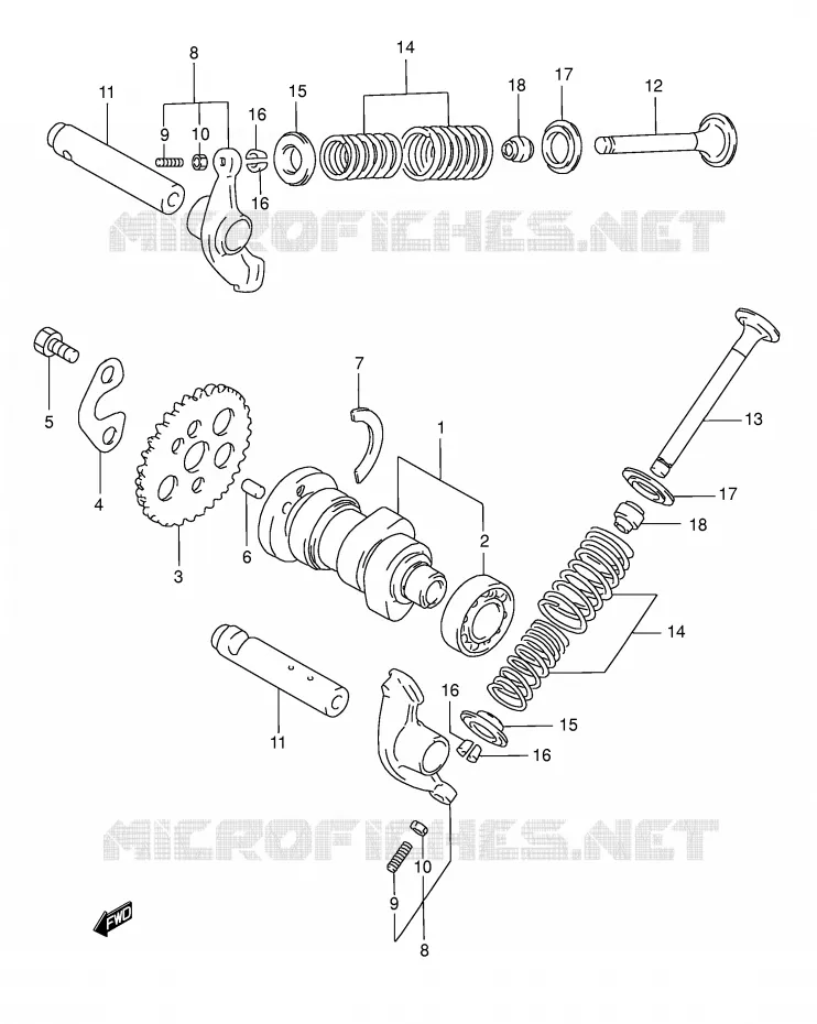 ARBRE A CAMES - SOUPAPES Suzuki SCOOTER 125 BURGMAN 2000  AN125Y(E2)
