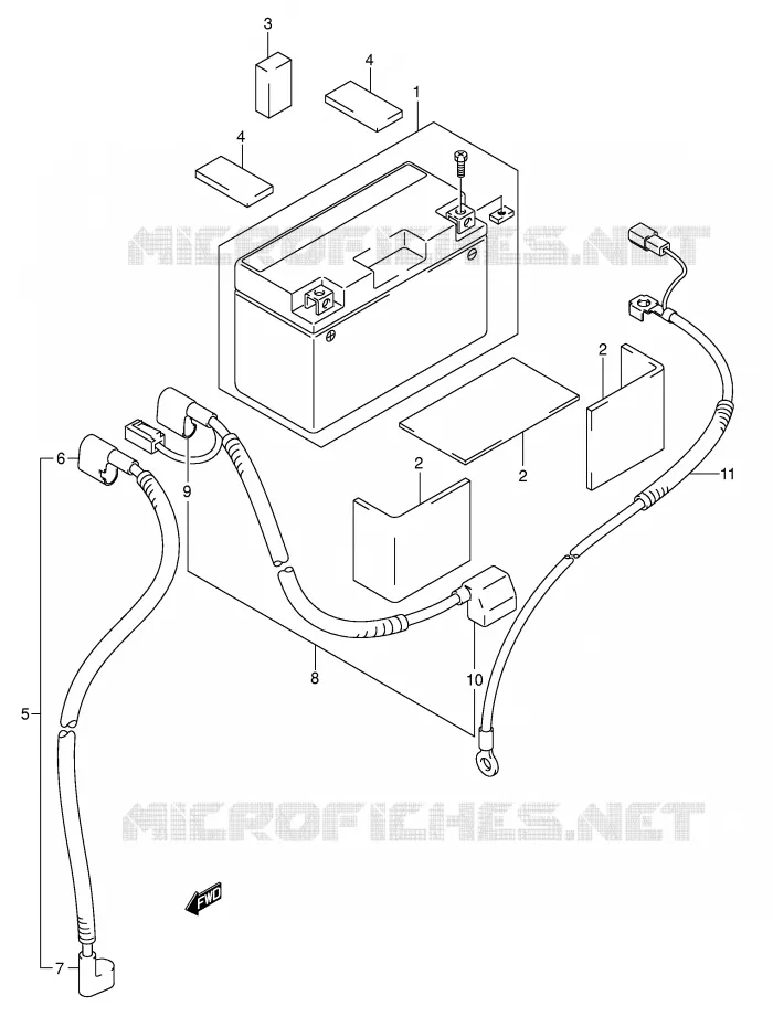 BATTERIE Suzuki MOTO 400 DR-Z 2009  DR-Z400EK9(E1)