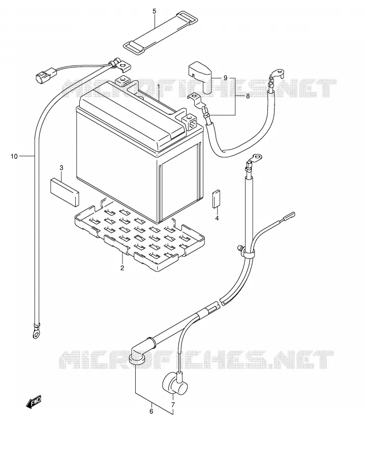 BATTERIE Suzuki MOTO 650 V-STROM 2004  DL650U3K4(E2)