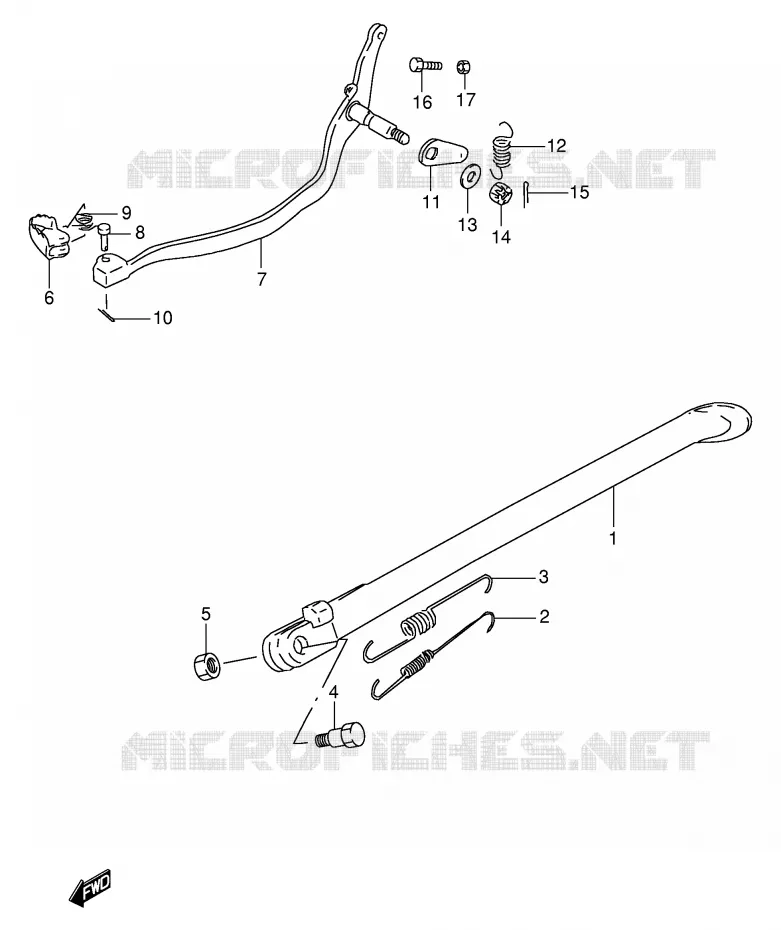 BEQUILLE Suzuki MOTO 125 DF 2000  DF125EY(E4)