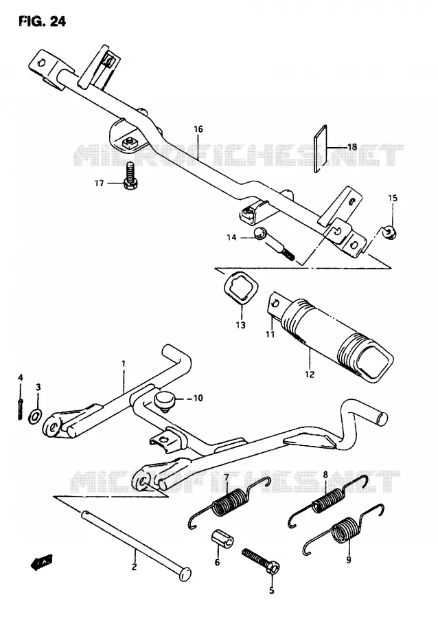 BEQUILLE Suzuki SCOOTER 50 AP 1997  AP50V(T/7/V)