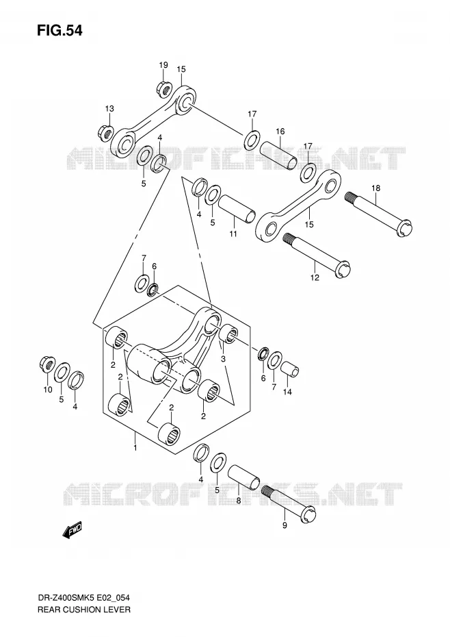 BIELLETTE DE SUSPENSION ARRIERE Suzuki MOTO 400 DR-Z 2007  DR-Z400SMUK7(E2)