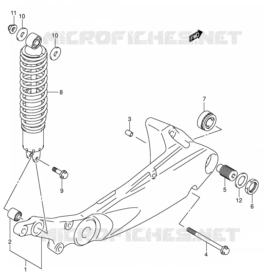 BRAS OSCILLANT ARRIERE Suzuki SCOOTER 650 BURGMAN 2004  AN650AK4(E2)