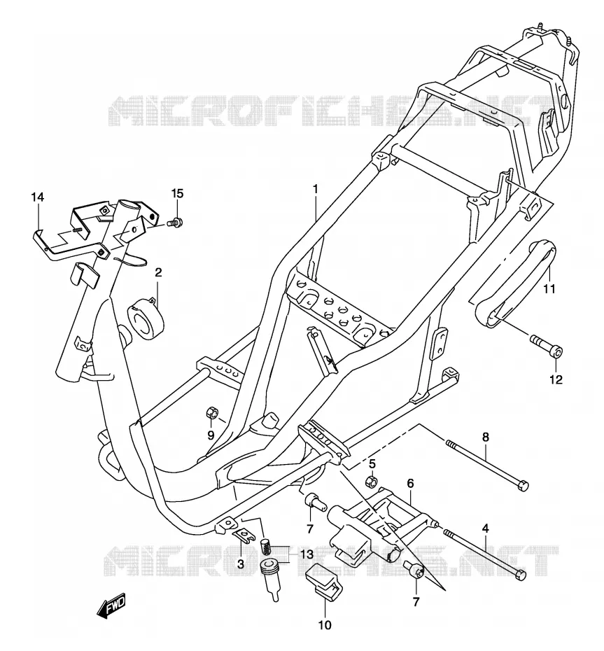 CADRE (MODELE K1/K2) Suzuki SCOOTER 50 KATANA 2004  AY50WK4(P19)