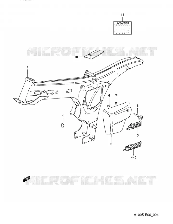 CADRE Suzuki MOTO 100 A100 1995  A100S(E6)