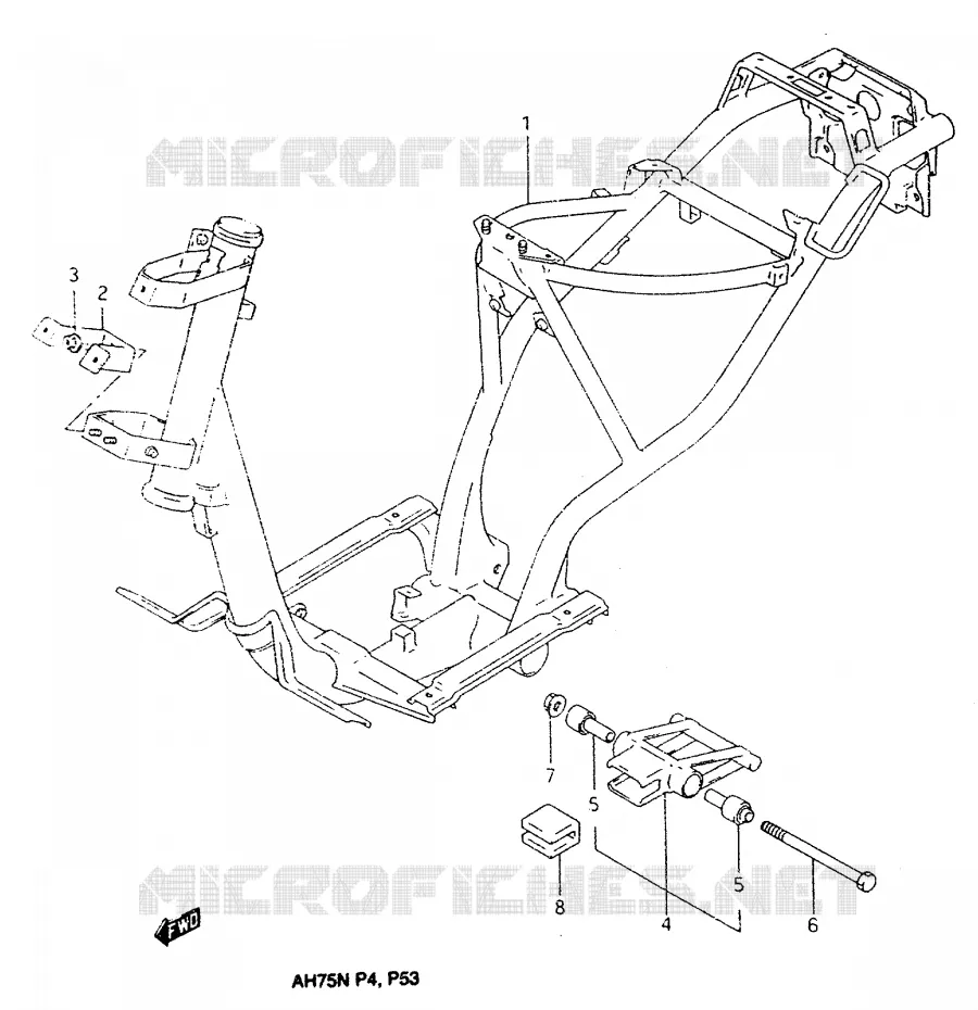 CADRE Suzuki SCOOTER 75 ADDRESS 1992  AH75N