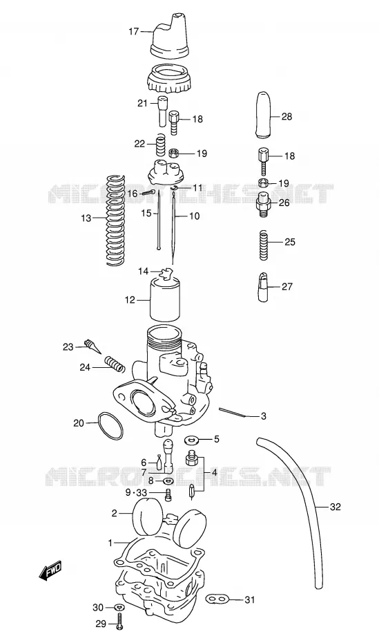 CARBURATEUR Suzuki MOTO 120 BX 1994  BX120R(P97)