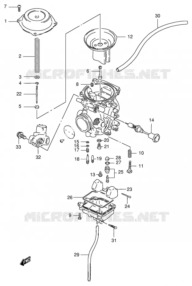 CARBURATEUR Suzuki MOTO 125 DF 1999  DF125EX(E4)