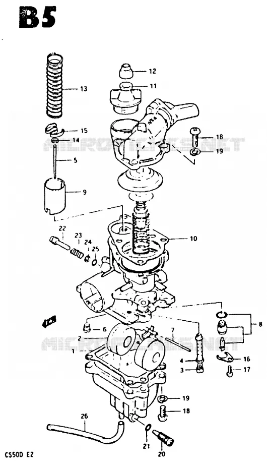 CARBURATEUR Suzuki SCOOTER 80 CS 1982  CS50Z(Z/D)