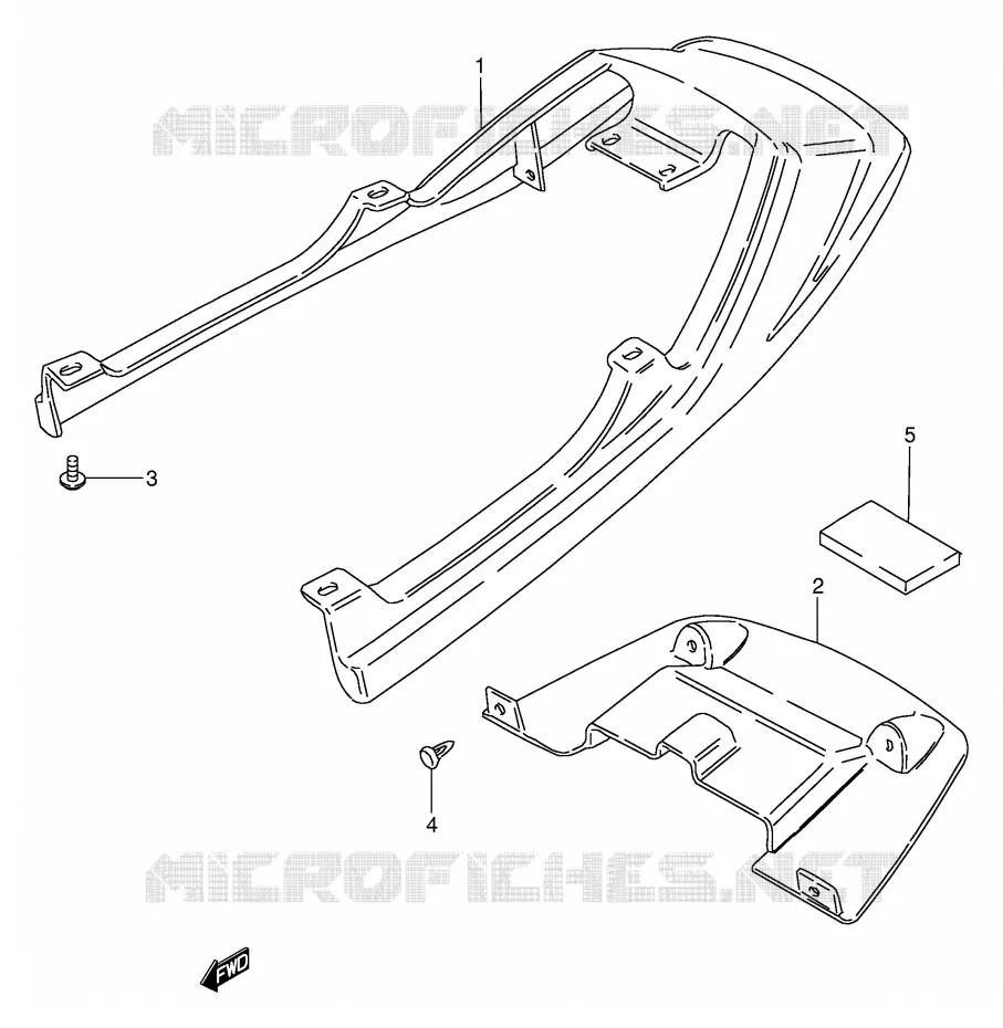 CARENAGE ARRIERE - CAPOT DE SELLE Suzuki MOTO 100 AP 1997  AX100V(E94)