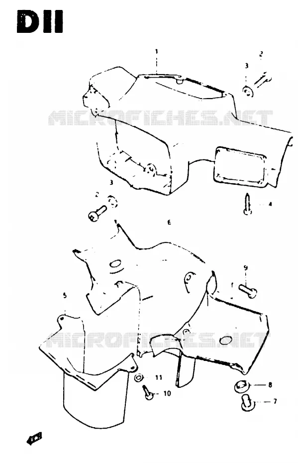 CARENAGE DE GUIDON (CS50GD) Suzuki SCOOTER 50 CS 1983  CS50GD(Z/D)